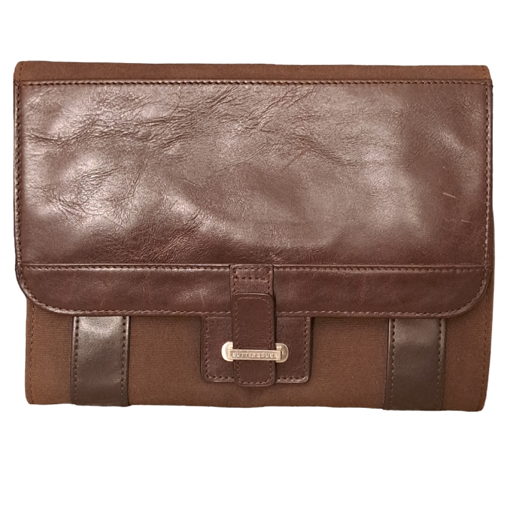 Cutter & Buck Men's Canvas and Leather Toiletry Travel Bag